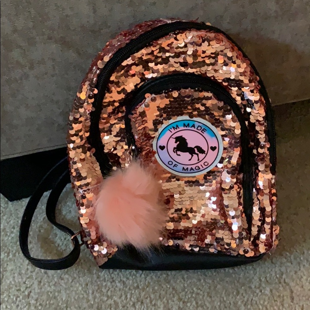 Kids sequin mini unicorn backpack
